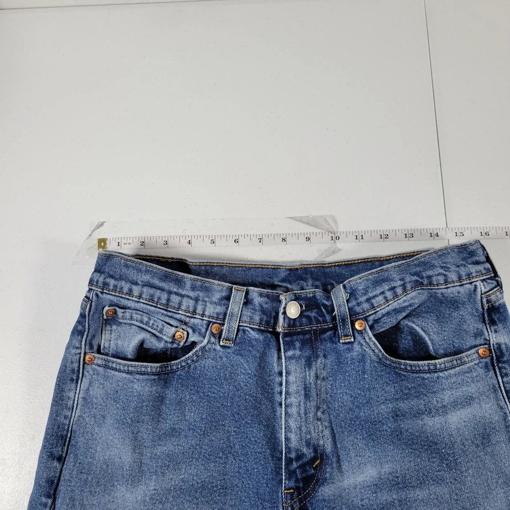 Levi Strauss 505 Mens Blue Wash Denim Jeans‎ W32 L34 Straight Fit